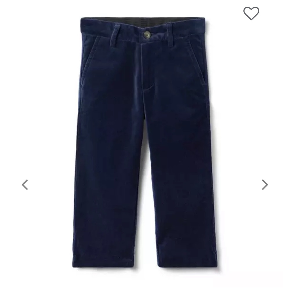Janie and Jack Navy Blue Velvet Pants Size 4